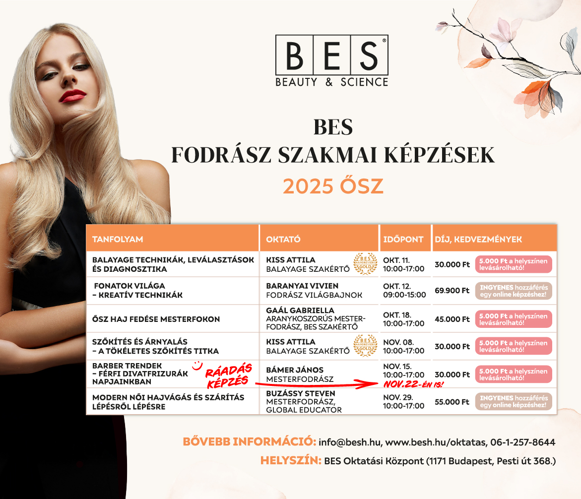 Őszi lendület a szakmában – Jelentkezz a BES 2025-ös fodrászképzéseire!